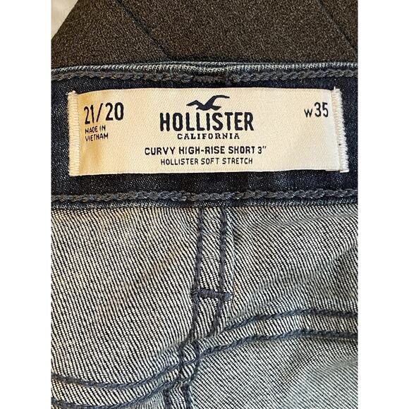 NWT Hollister 3” Curvy High Rise Jean Denim Shorts 21 / 20 W35 - Picture 8 of 11